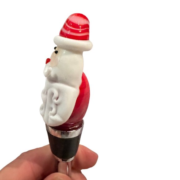 LSArts Handmade Santa Clause Bottle Stopper Cork Stopple - NEW - Picture 4 of 5